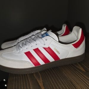ADIDAS White/Better Scarlet Samba OG 6.5
